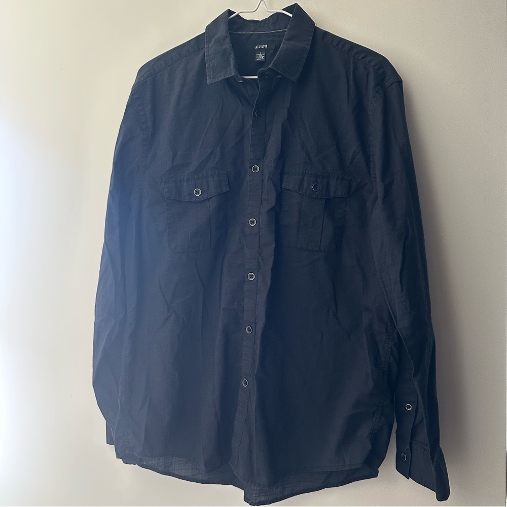 Alfani Men's Black Button-Up Shirt